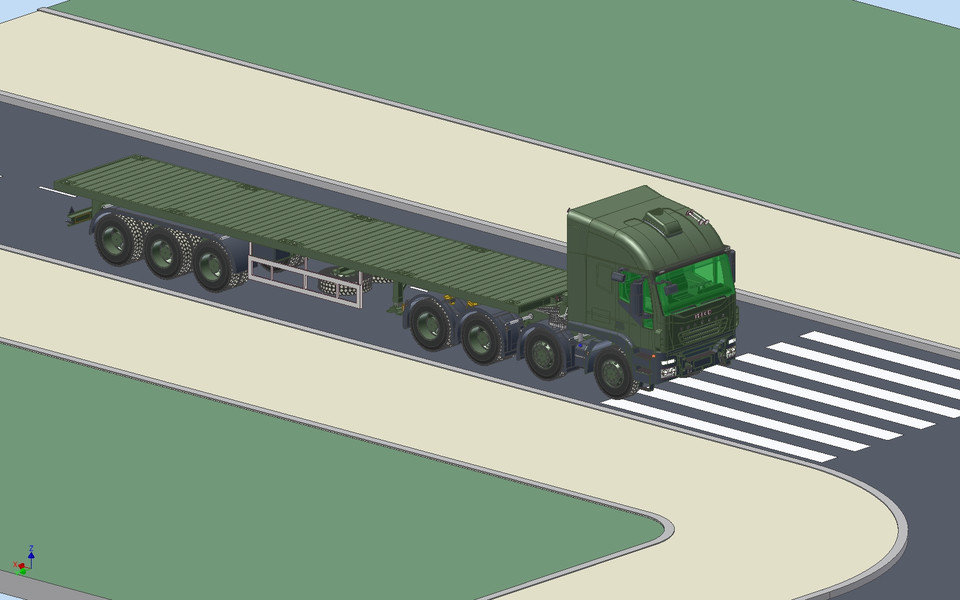 8X8拖拉机和40''拖车总成