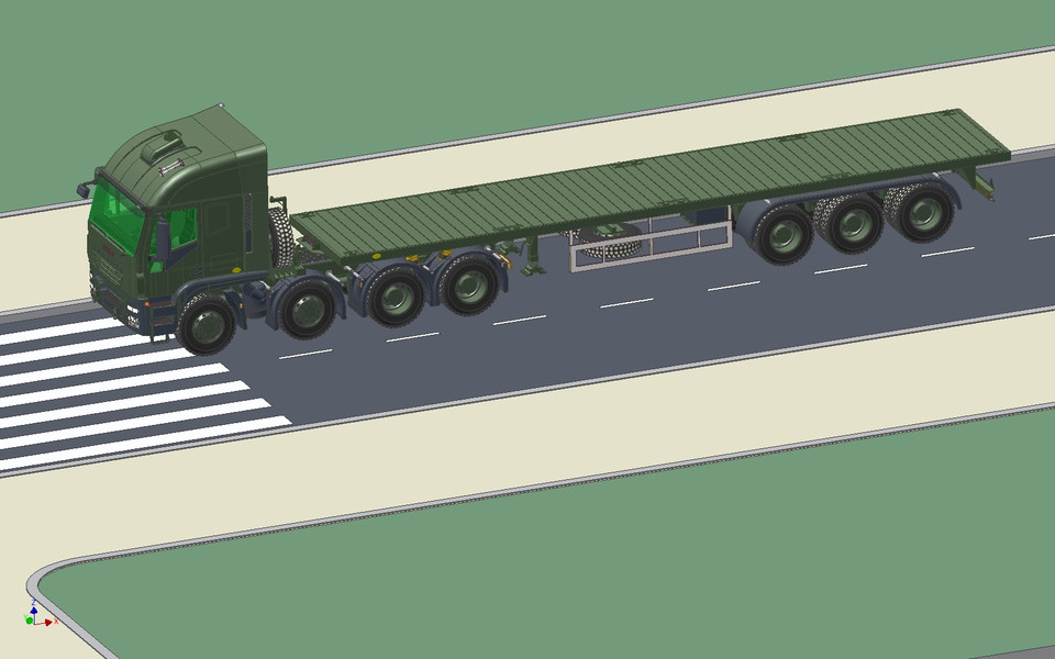 8X8拖拉机和40''拖车总成