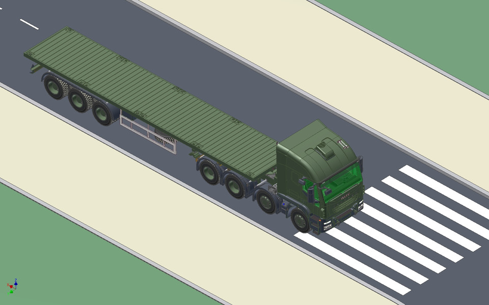 8X8拖拉机和40''拖车总成