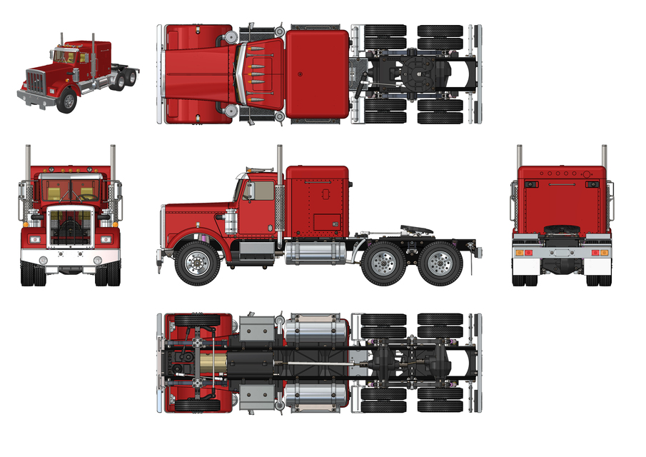 一辆完整的Tamiya卡车