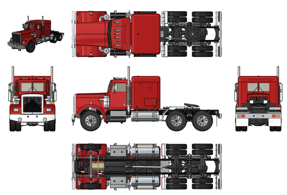 一辆完整的Tamiya卡车