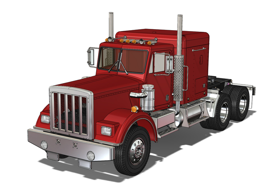 一辆完整的Tamiya卡车