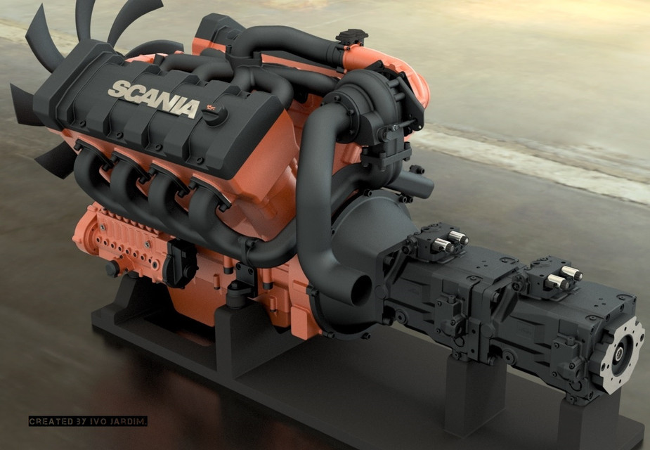 发动机V8涡轮增压/静液压变速器