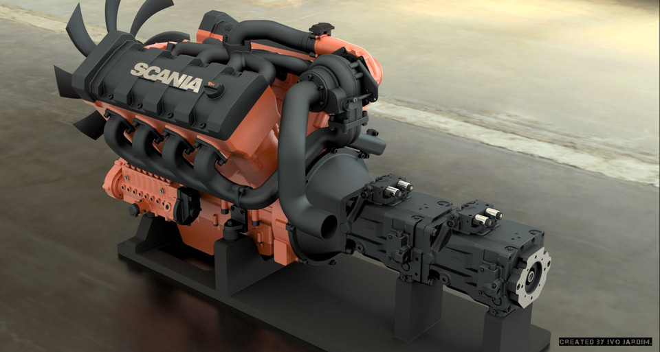 发动机V8涡轮增压/静液压变速器