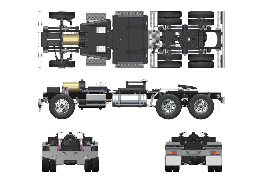 Tamiya King拖车：底盘