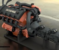 发动机V8涡轮增压/静液压变速器