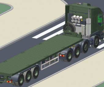 8X8拖拉机和40”拖车总成