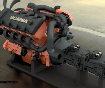 发动机V8涡轮增压/静液压变速器