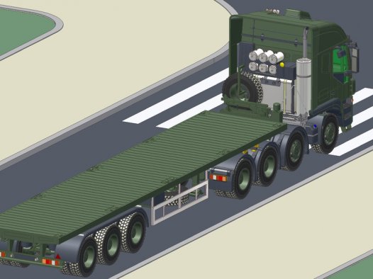 8X8拖拉机和40”拖车总成